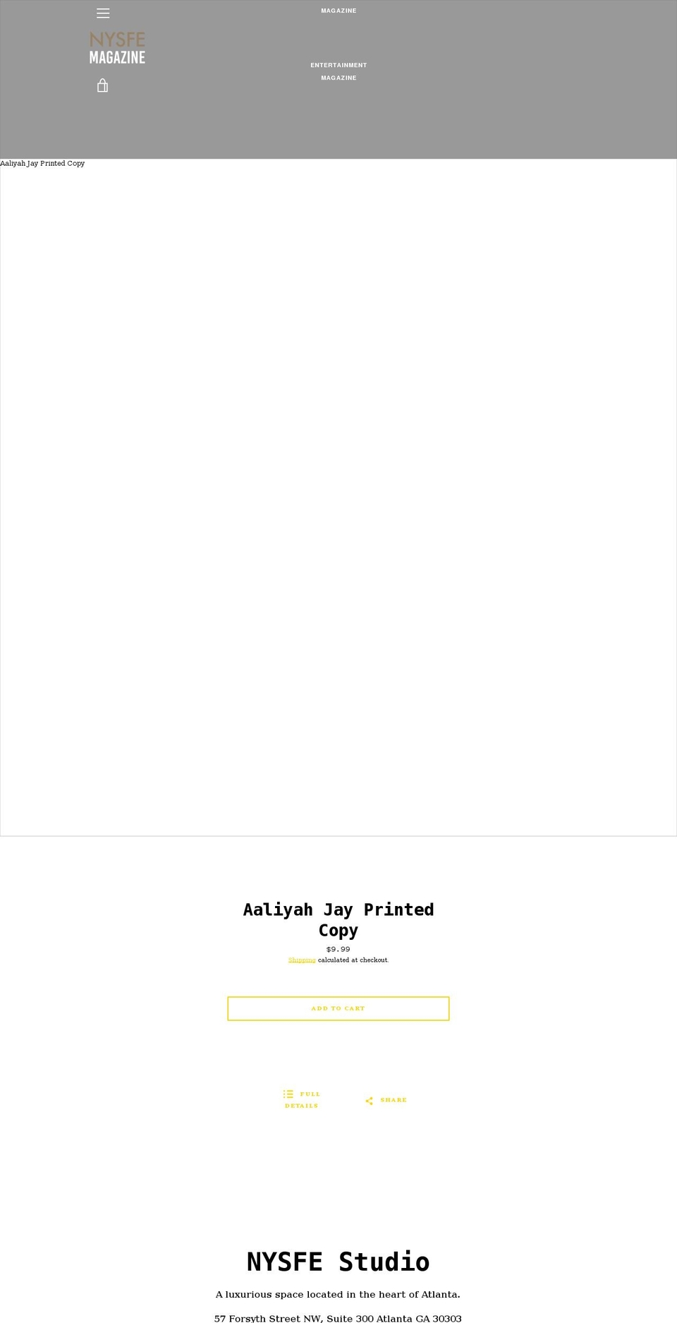 nysfemagazine.com shopify website screenshot