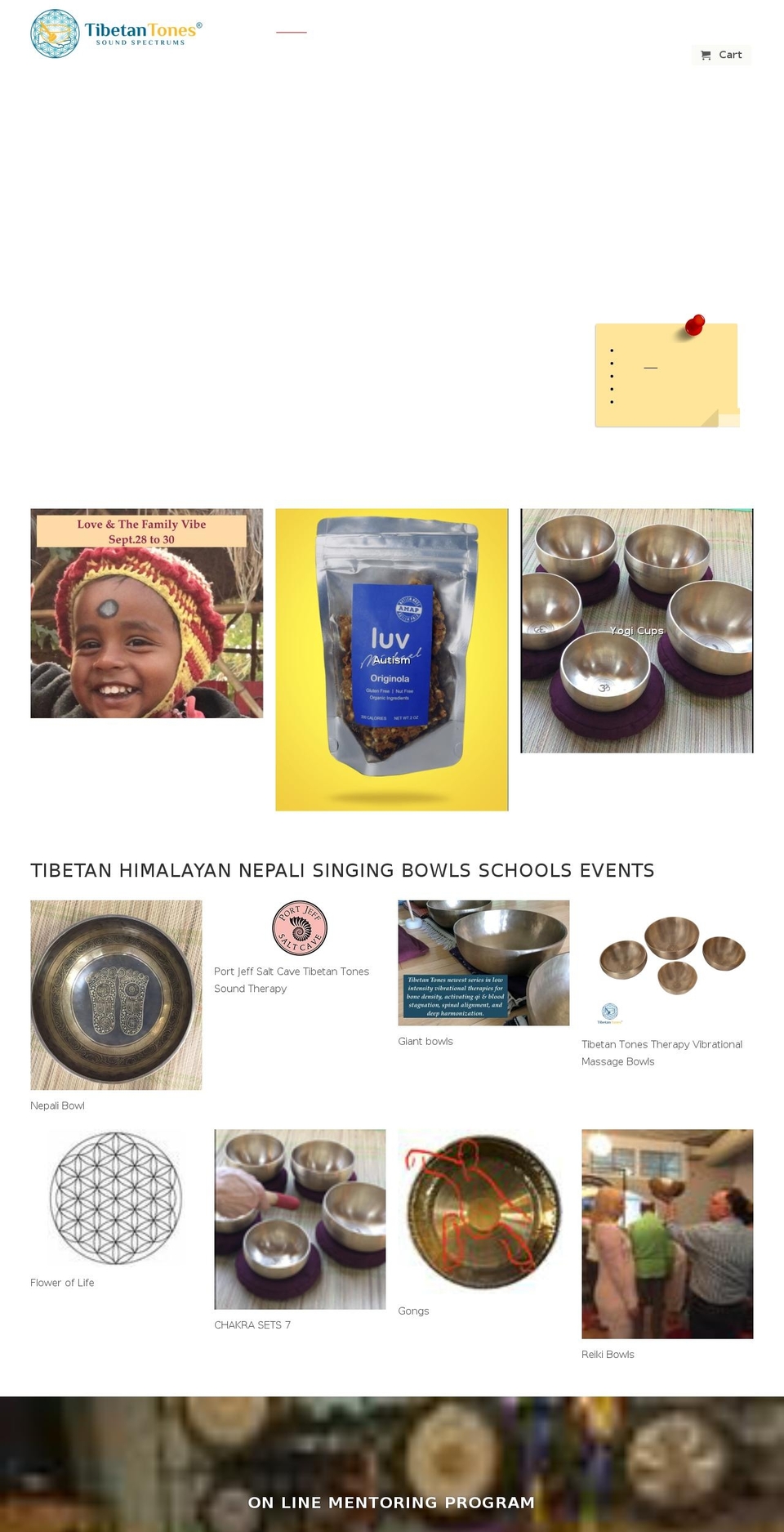nysoundhealers.com — Shopify storefront screenshot