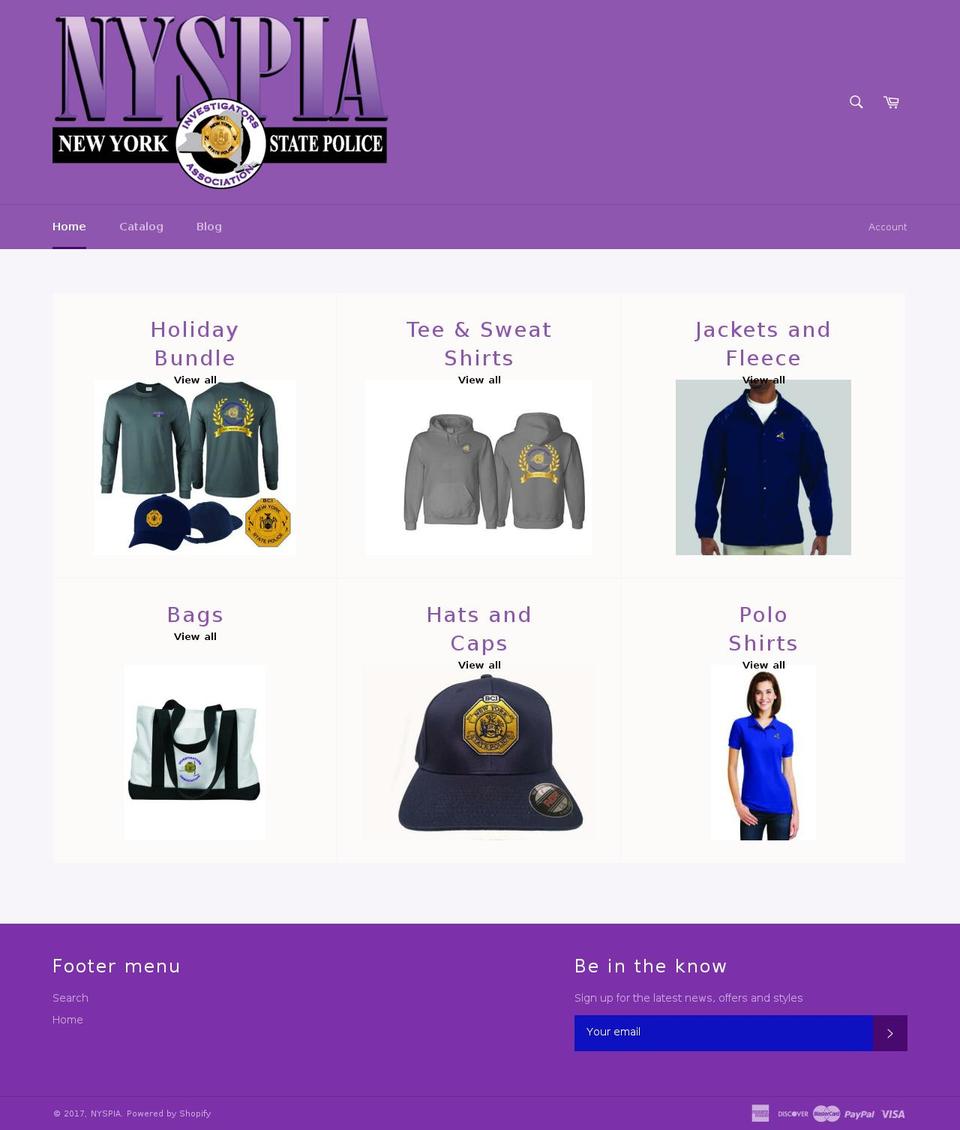 nyspia-store.com shopify website screenshot