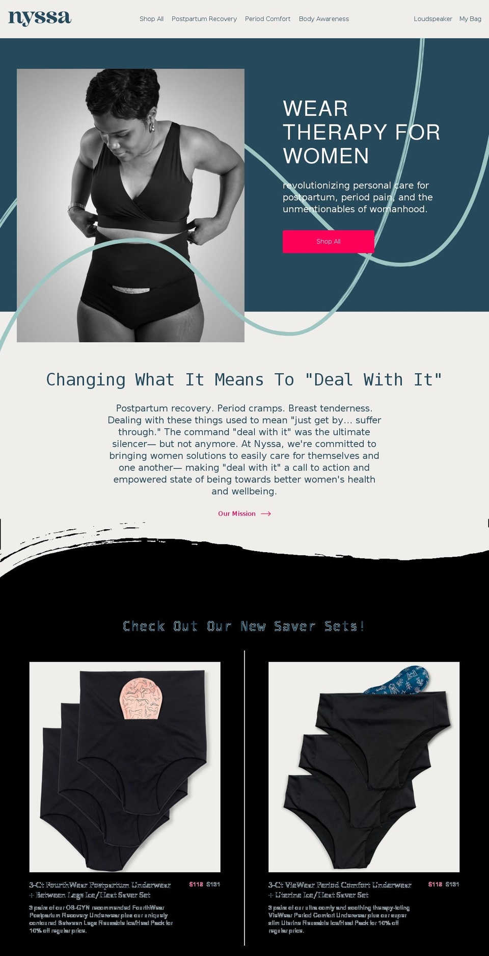 nyssacare.com shopify website screenshot