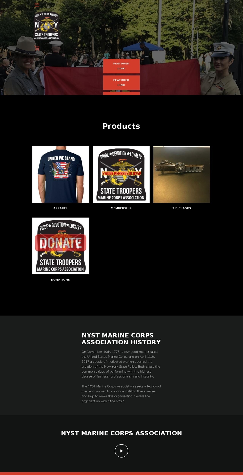 nyst-marine.org shopify website screenshot