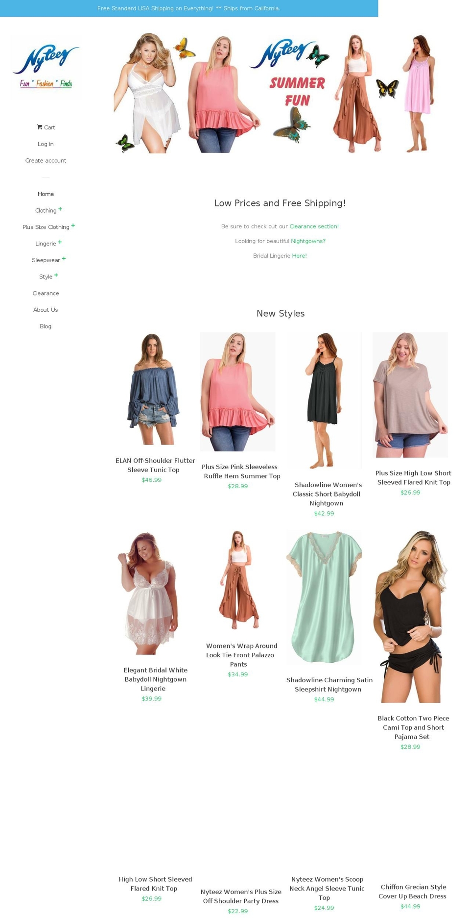 nyteez.store shopify website screenshot