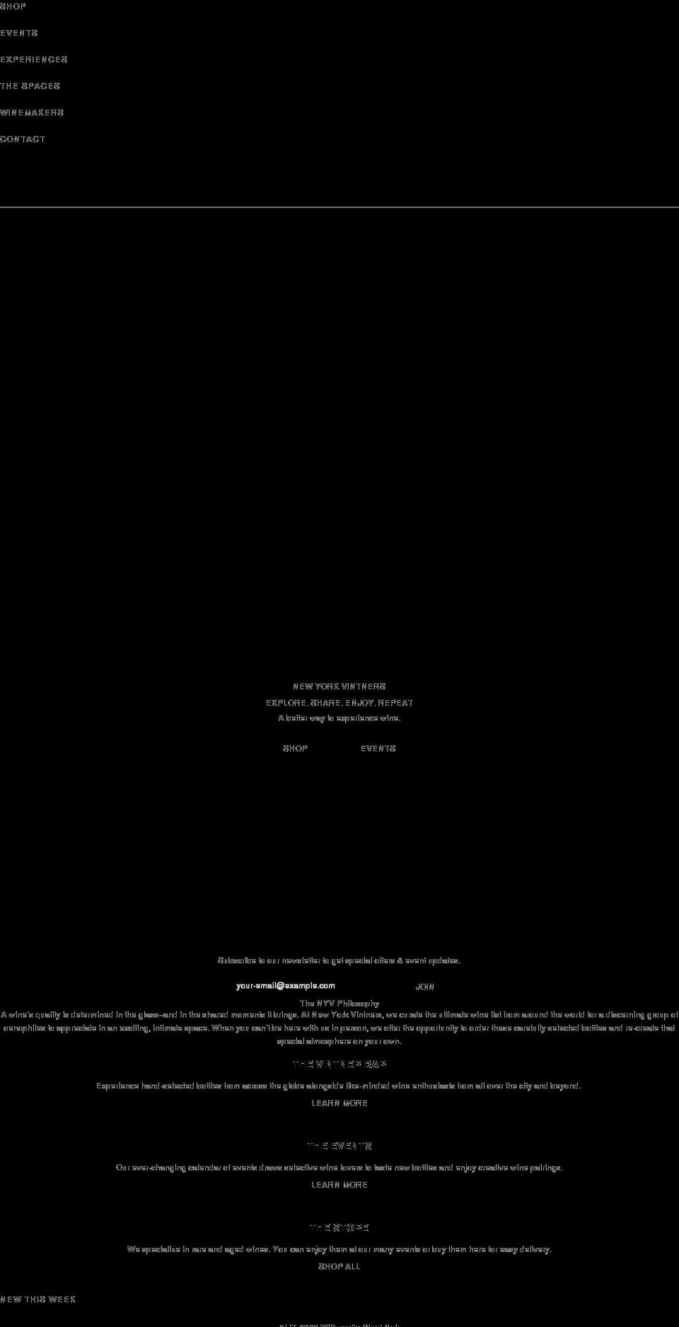 nyvintners.com shopify website screenshot