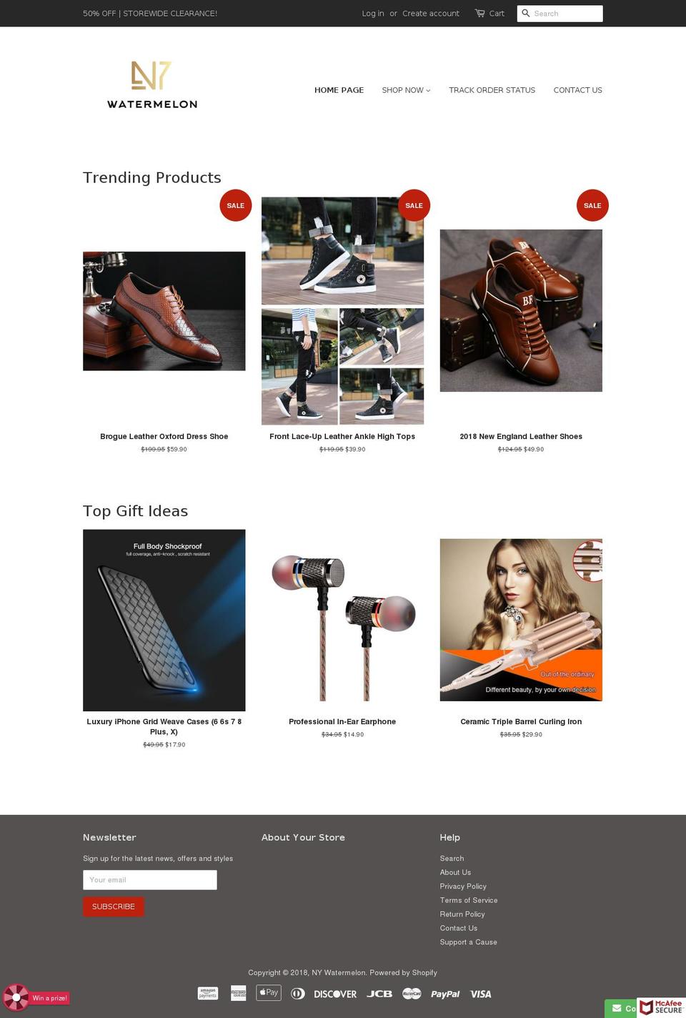 nywatermelon.com — Shopify storefront screenshot