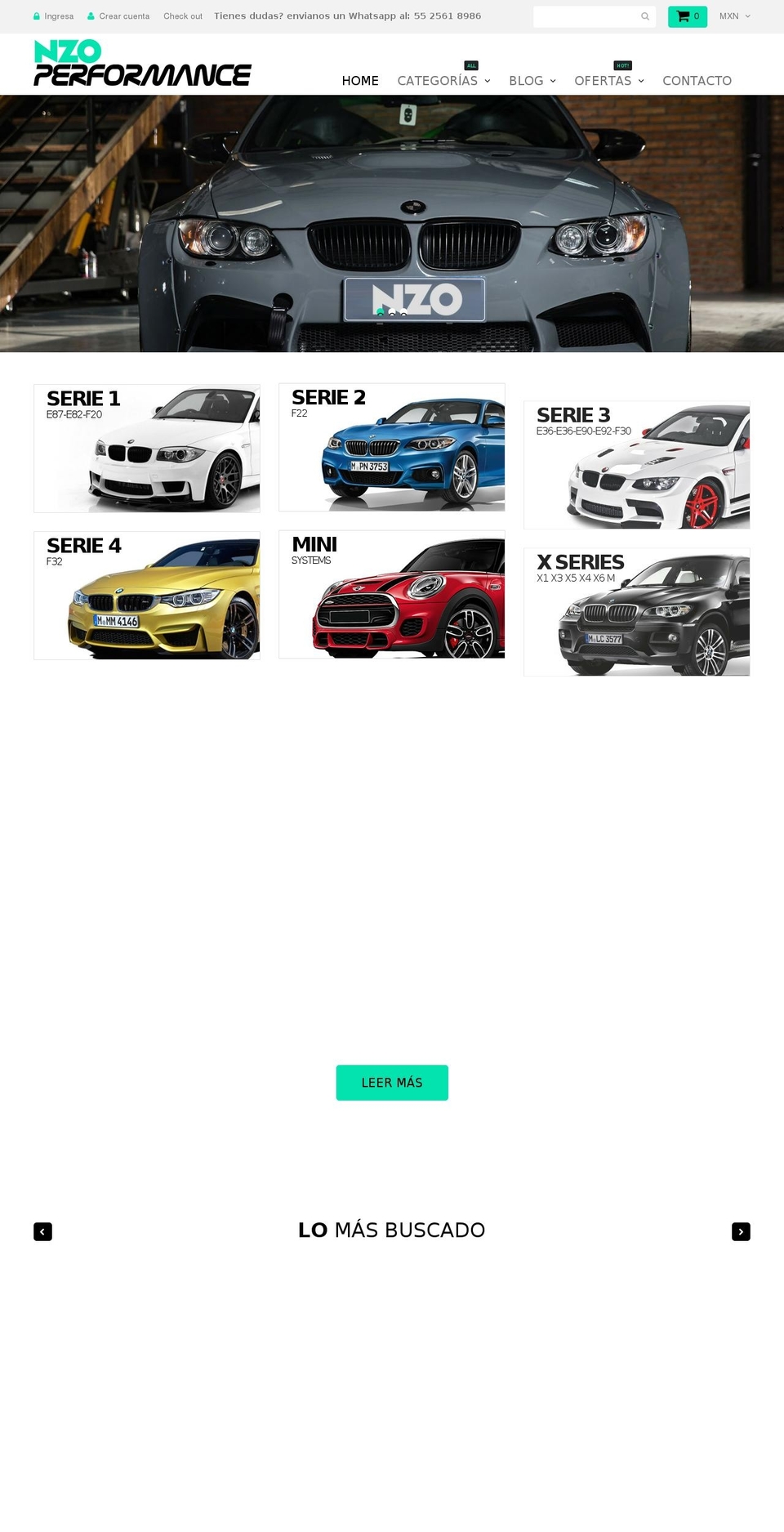 nzoperformance.com shopify website screenshot
