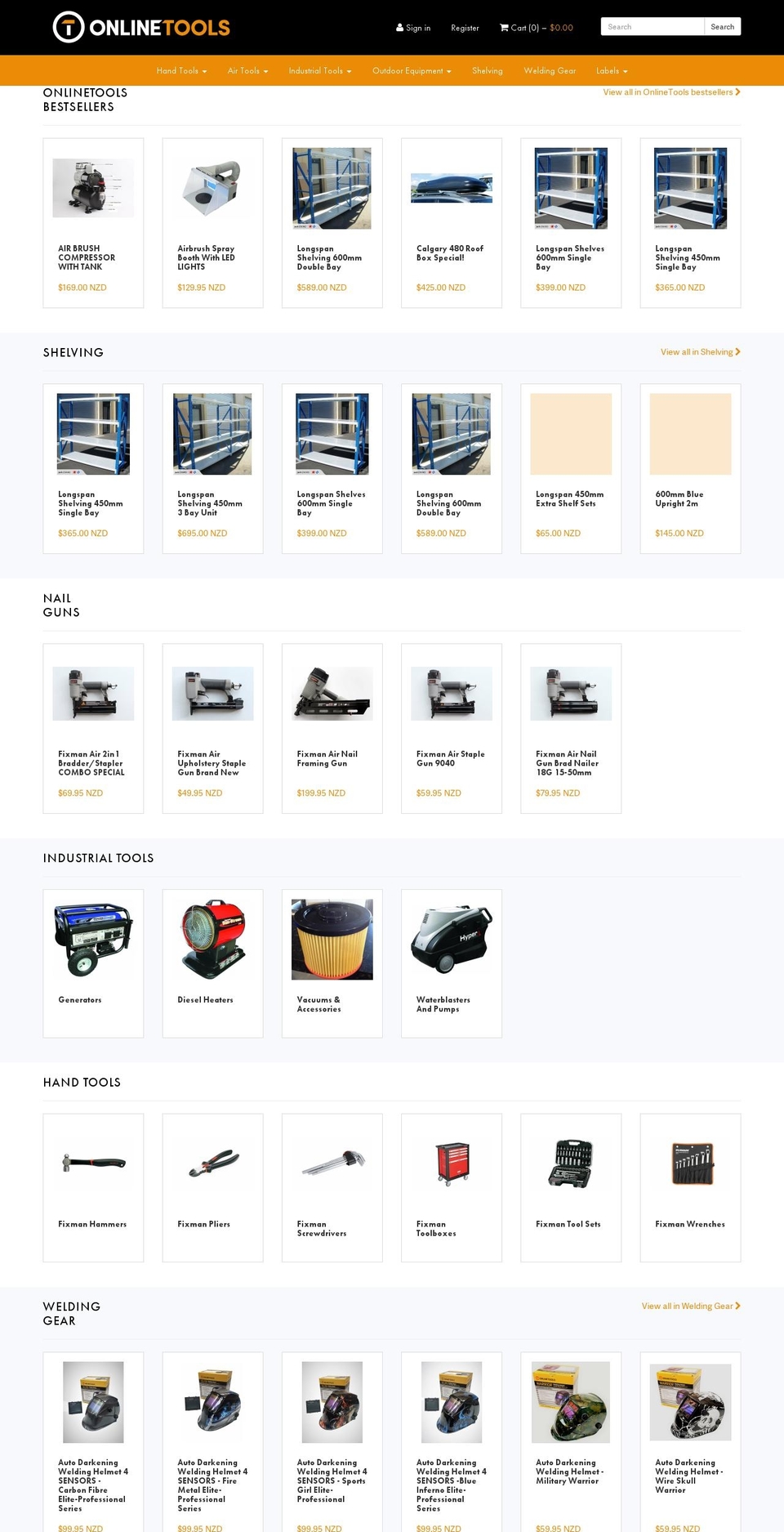 bootstrapify-4-0-5 Shopify theme site example nzshelving.com