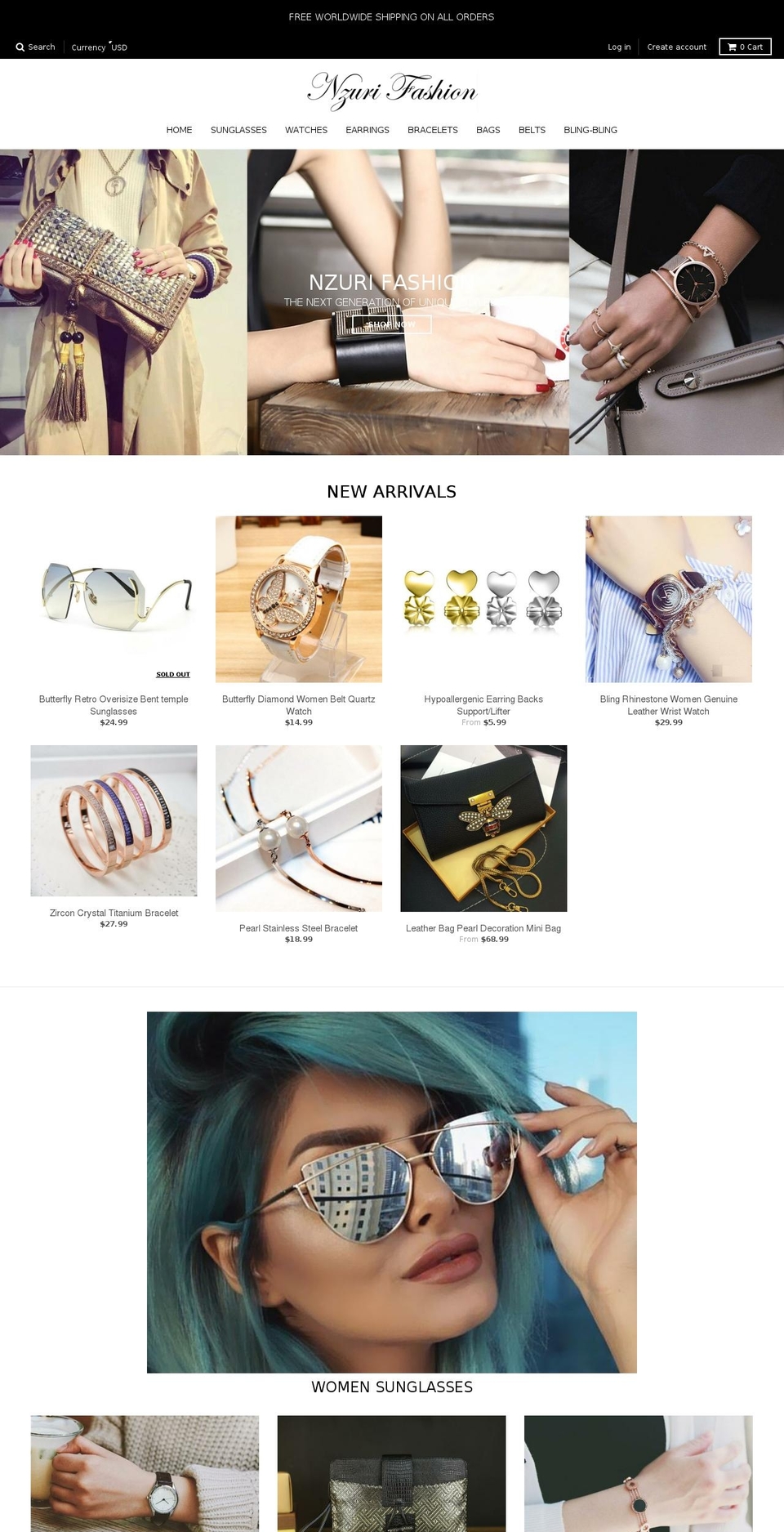 nzurifashion.com — Shopify storefront screenshot