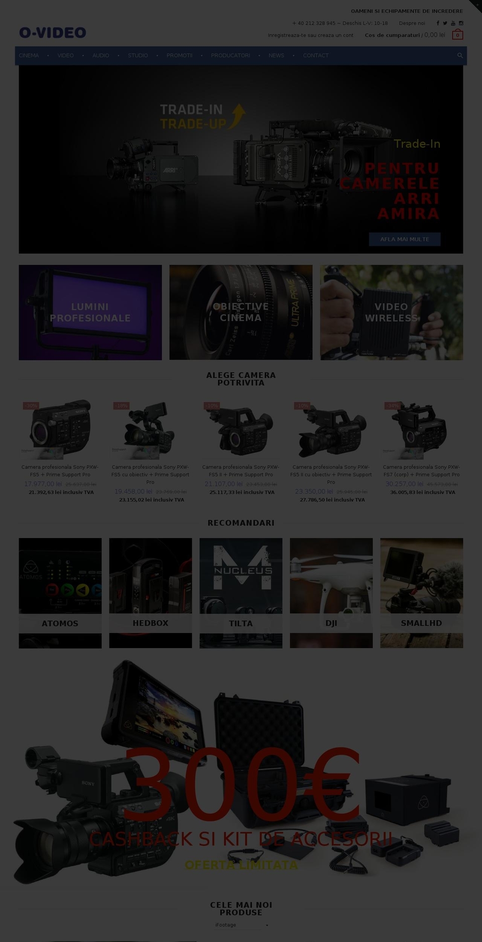 o-video.ro shopify website screenshot