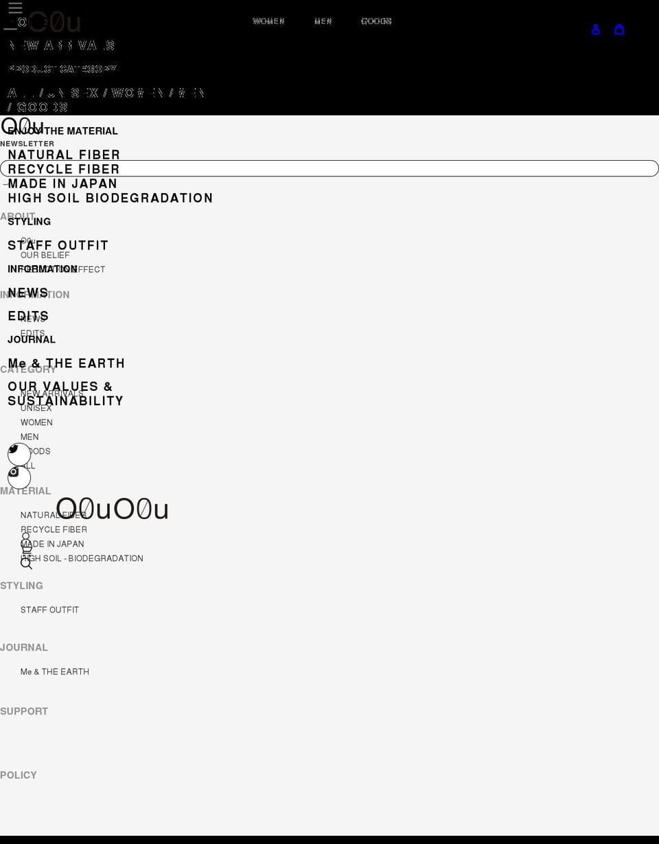 o0u.com shopify website screenshot