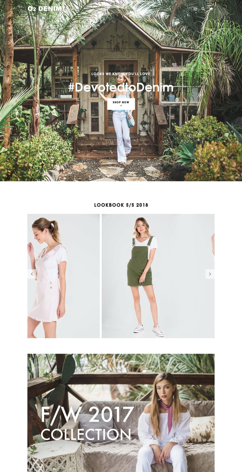 o2denim.com shopify website screenshot