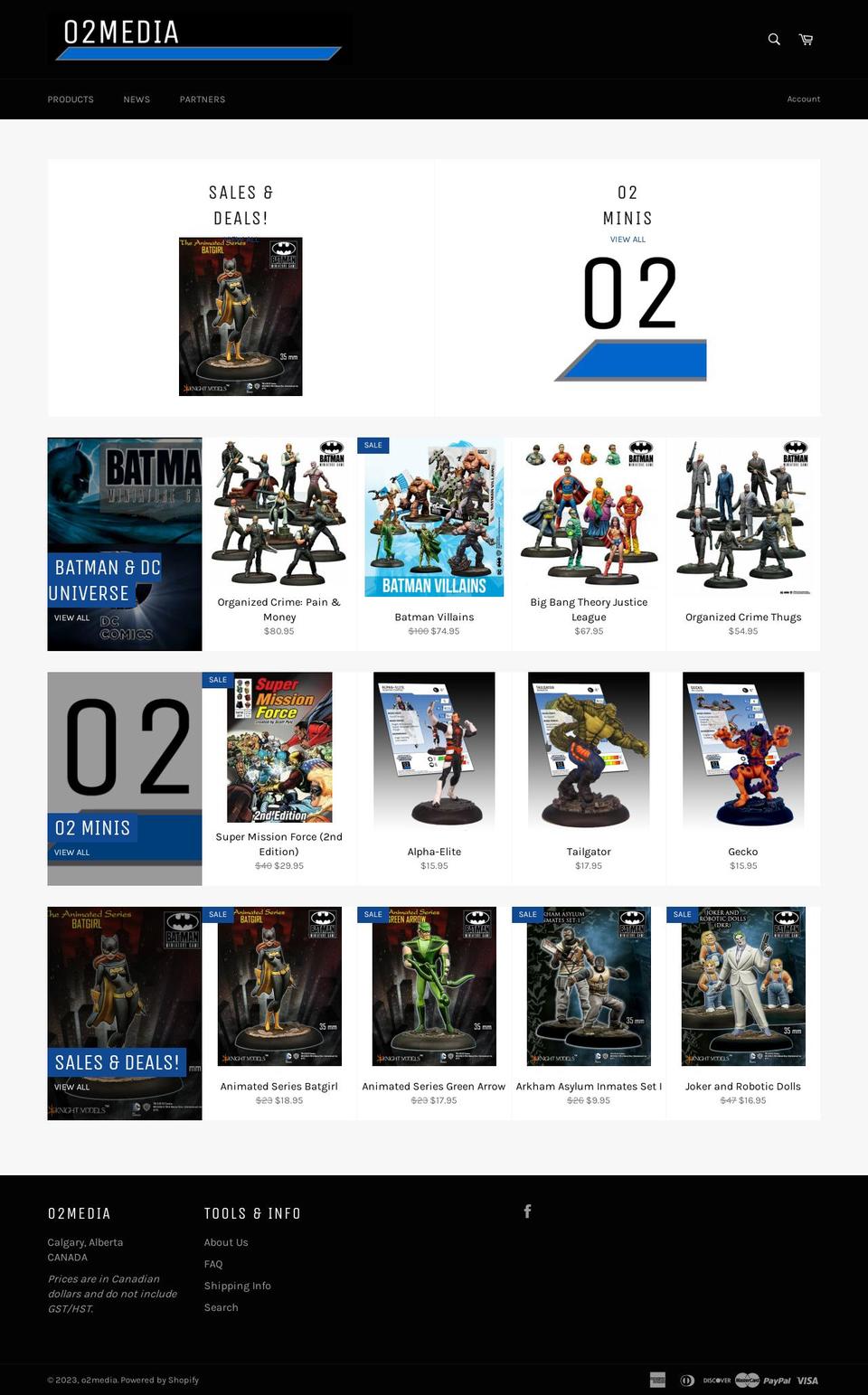 o2media.ca shopify website screenshot