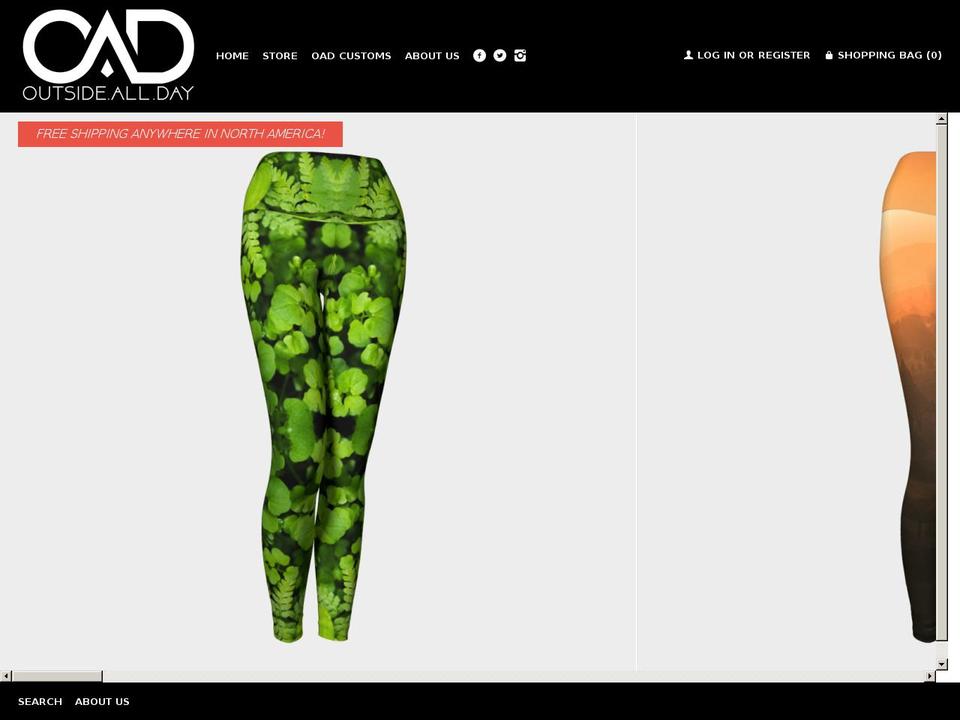 oadclimbing.com — Shopify storefront screenshot