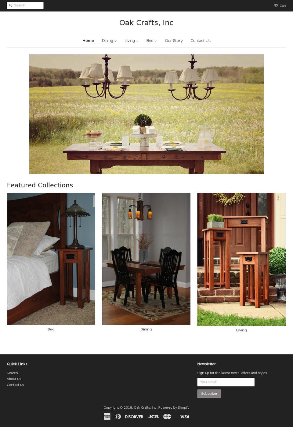 oak-crafts.com — Shopify storefront screenshot