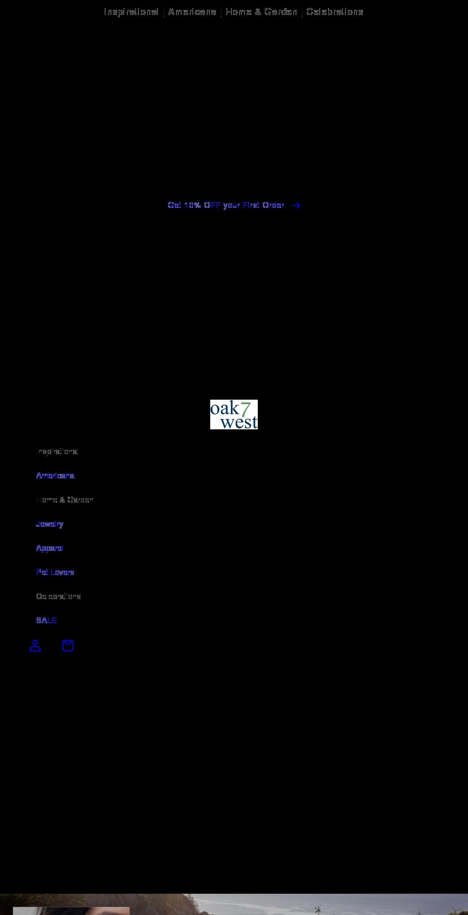 oak7west.com shopify website screenshot