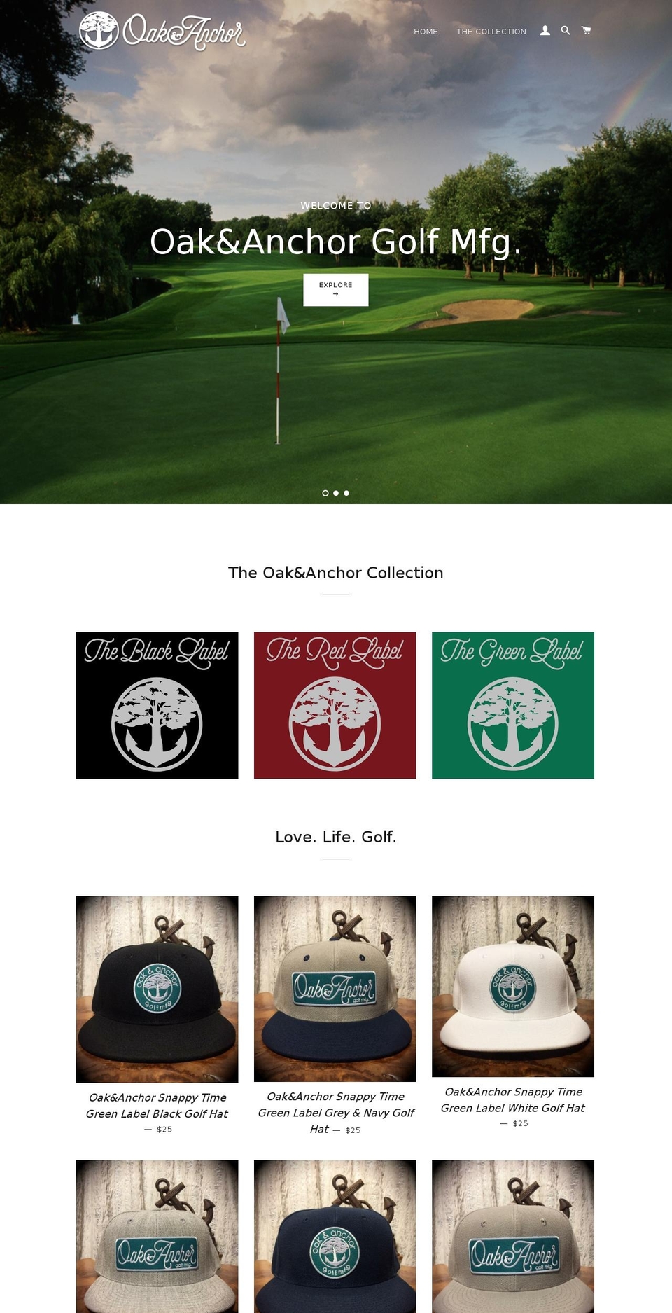 oakanchor.com shopify website screenshot