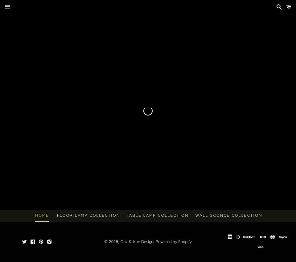 oakandirondesign.com — Shopify storefront screenshot