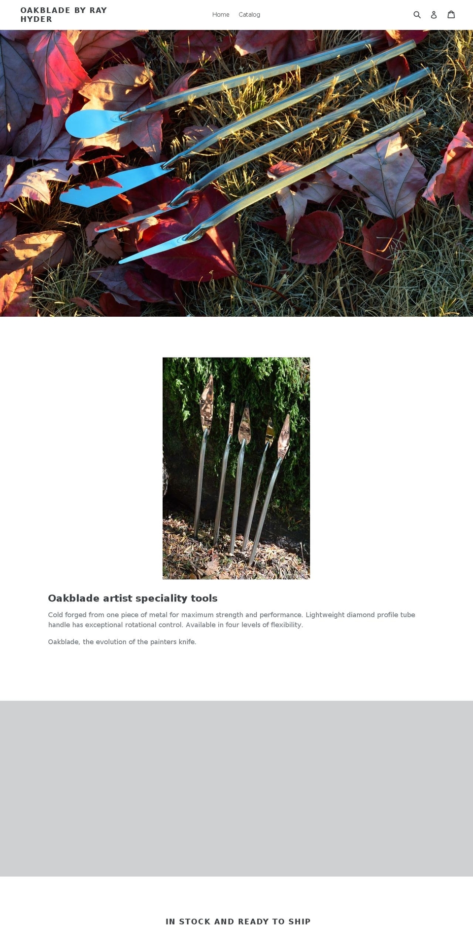 oakblade.com shopify website screenshot