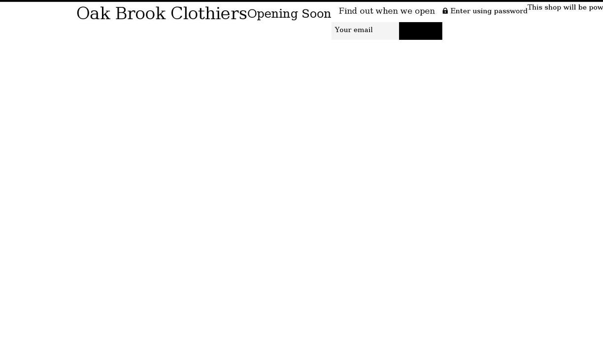 oakbrookclothiers.com shopify website screenshot