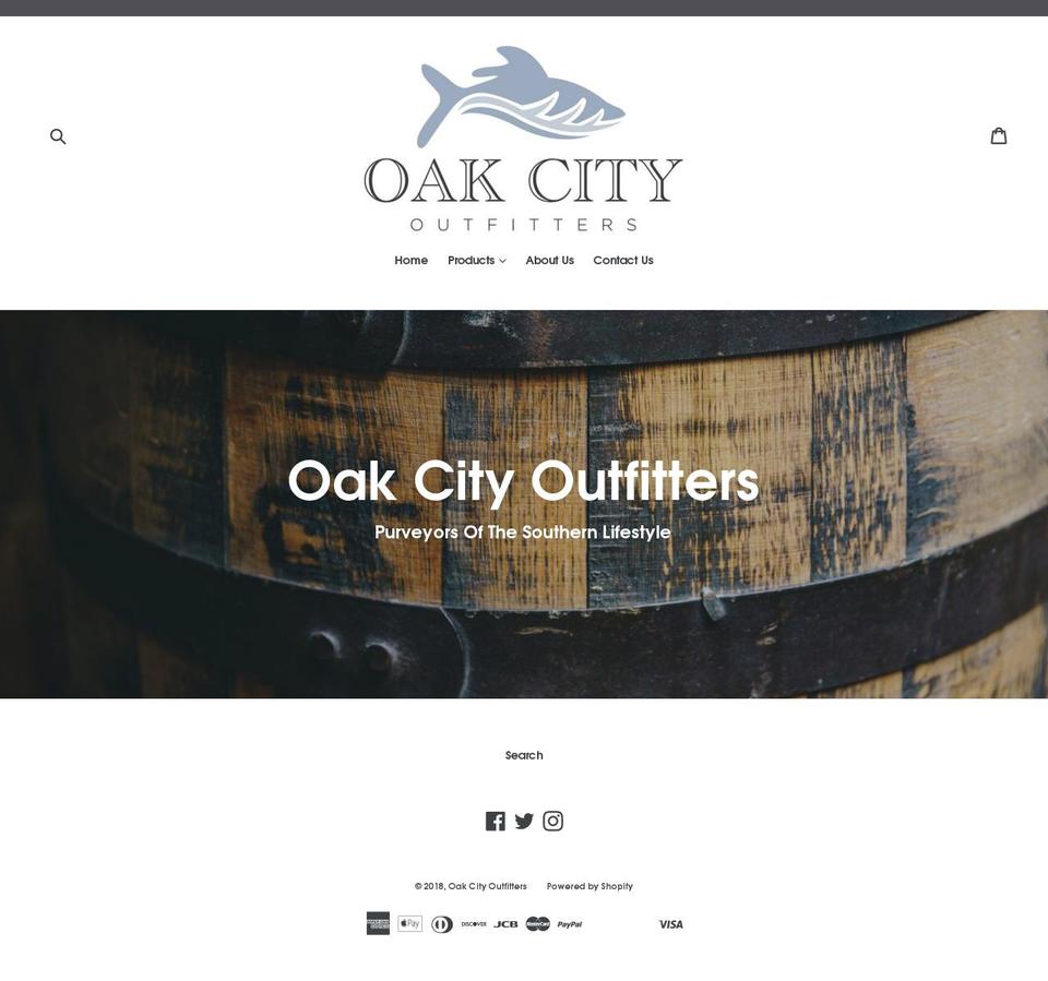 oakcityoutfitters.com — Shopify storefront screenshot