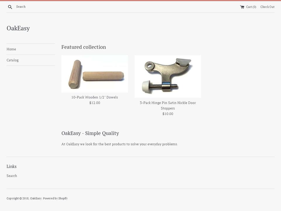 oakeasy.com — Shopify storefront screenshot