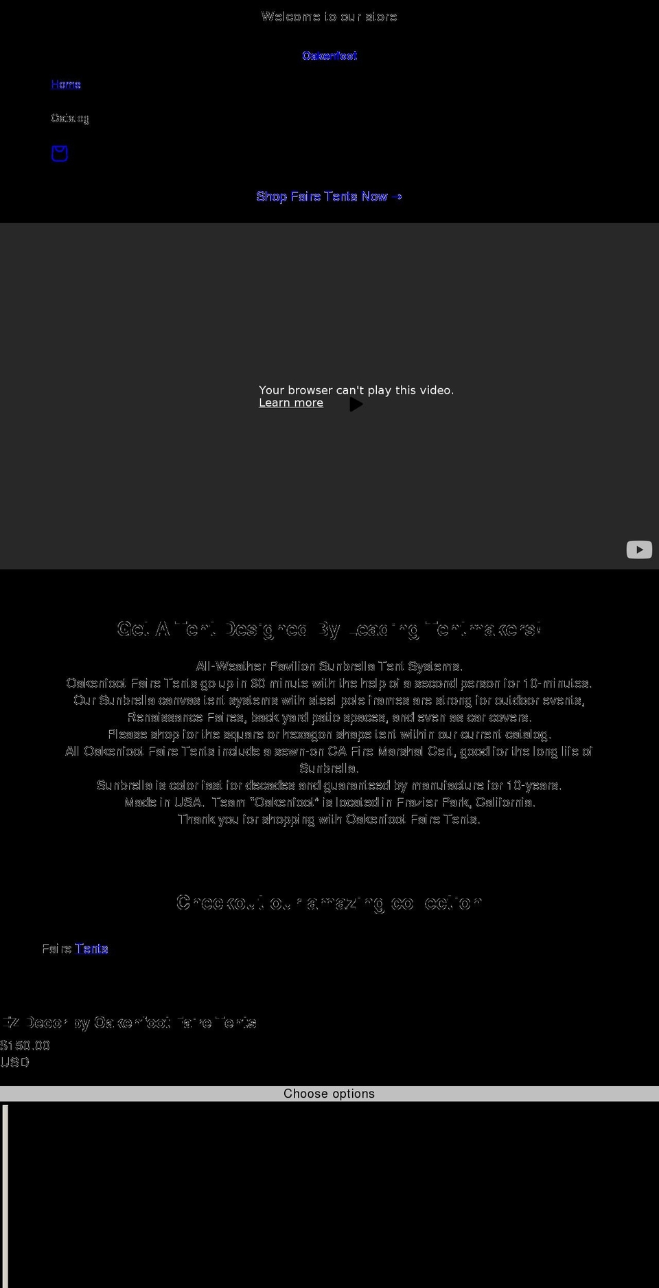 oakenfoot.com shopify website screenshot