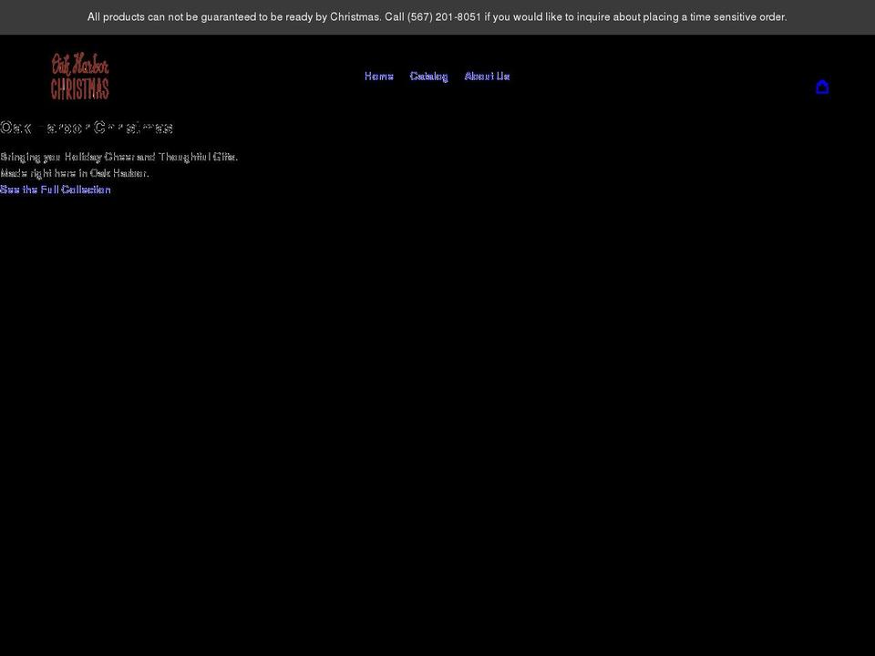 oakharborchristmas.com shopify website screenshot