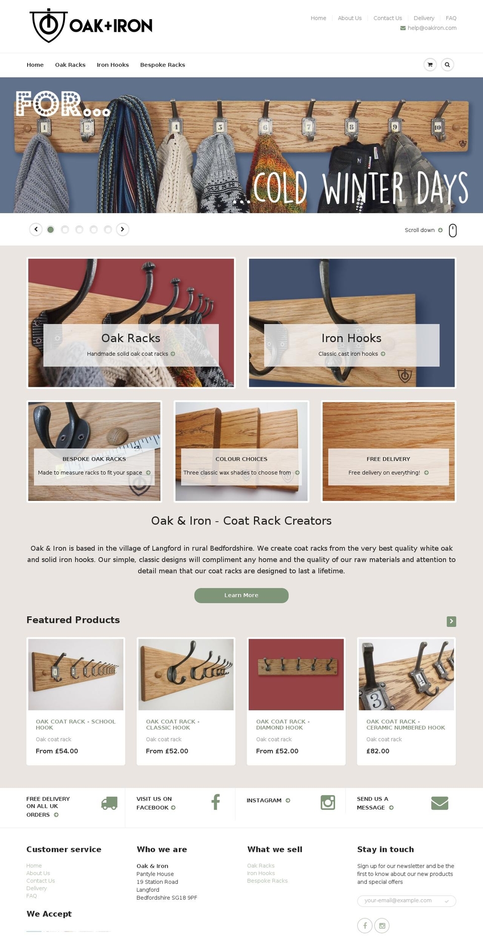 oakiron.com shopify website screenshot