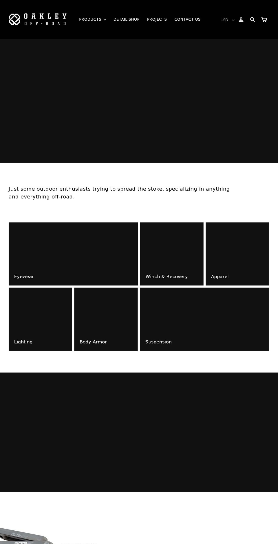 oakleyoffroad.com — Shopify storefront screenshot