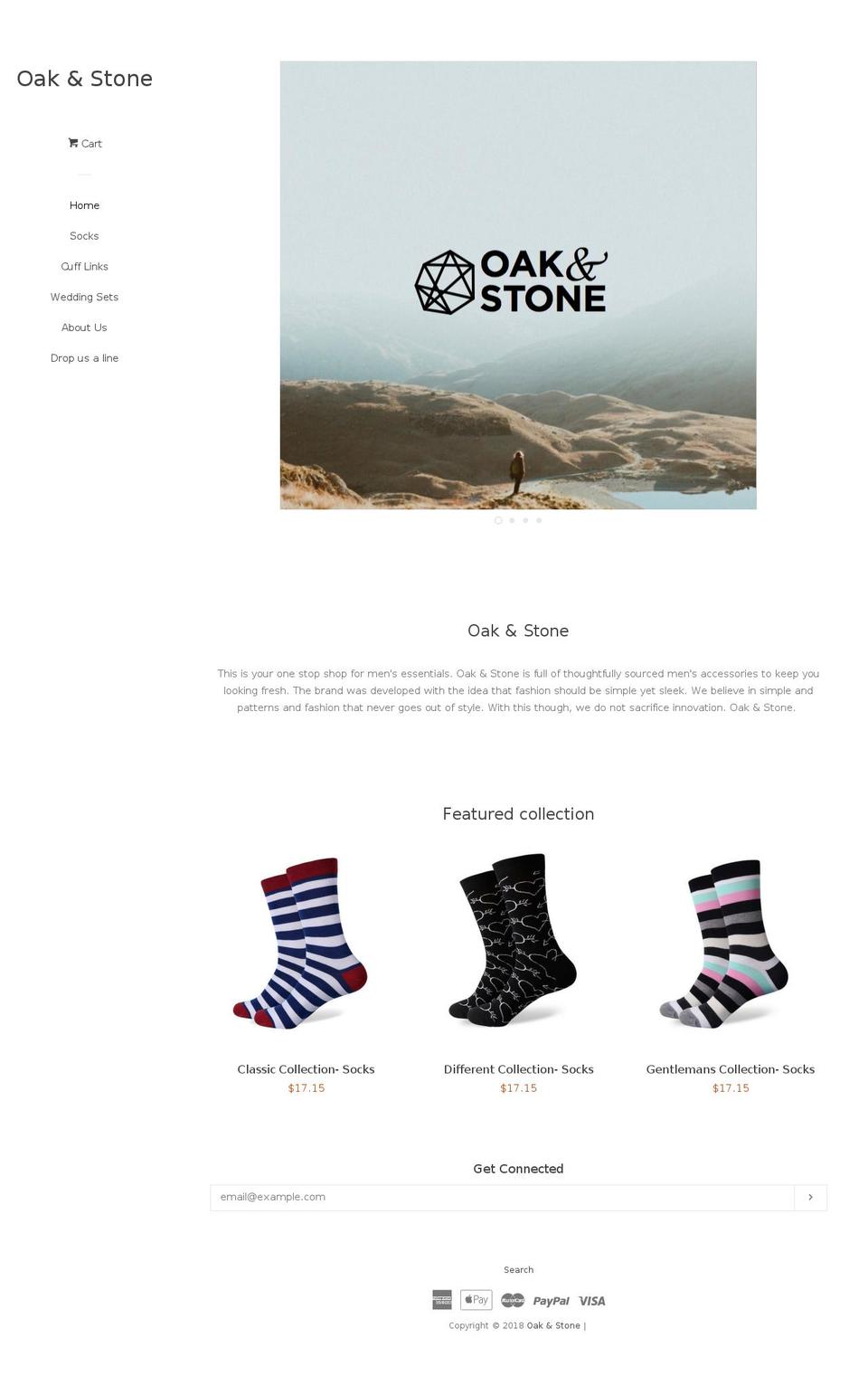 oaknstone.com — Shopify storefront screenshot