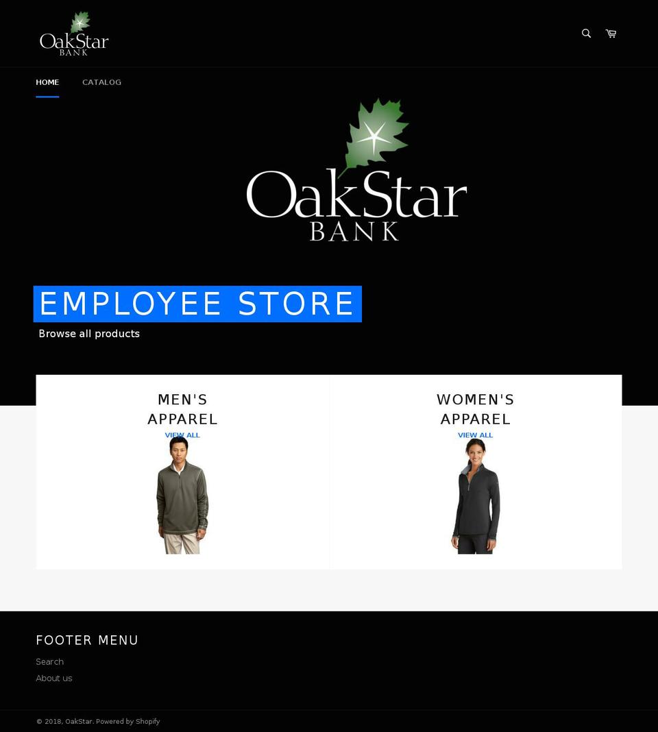 oakstaremployeestore.com — Shopify storefront screenshot
