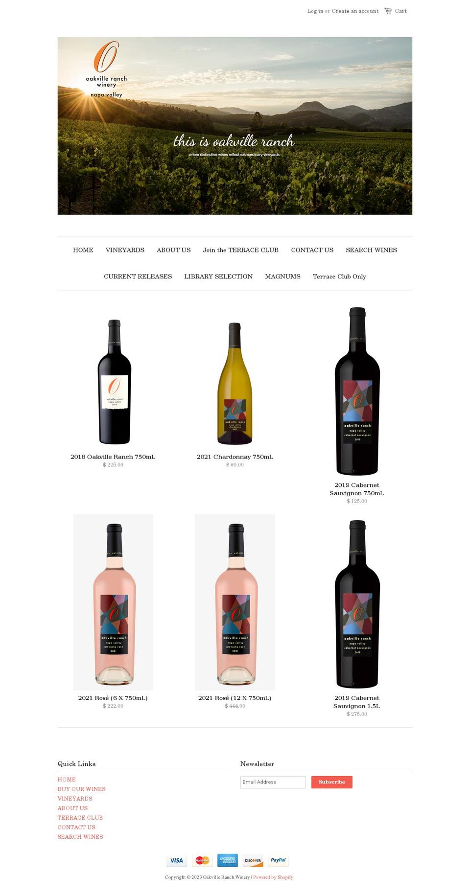 oakville-ranch.myshopify.com shopify website screenshot