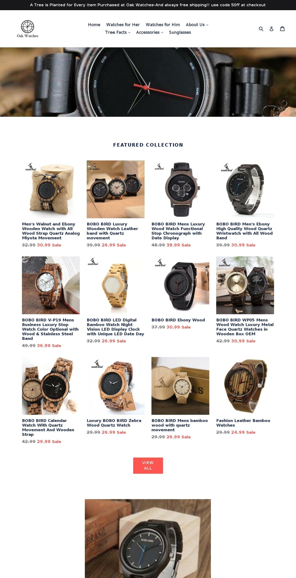 oakwatches.com — Shopify storefront screenshot