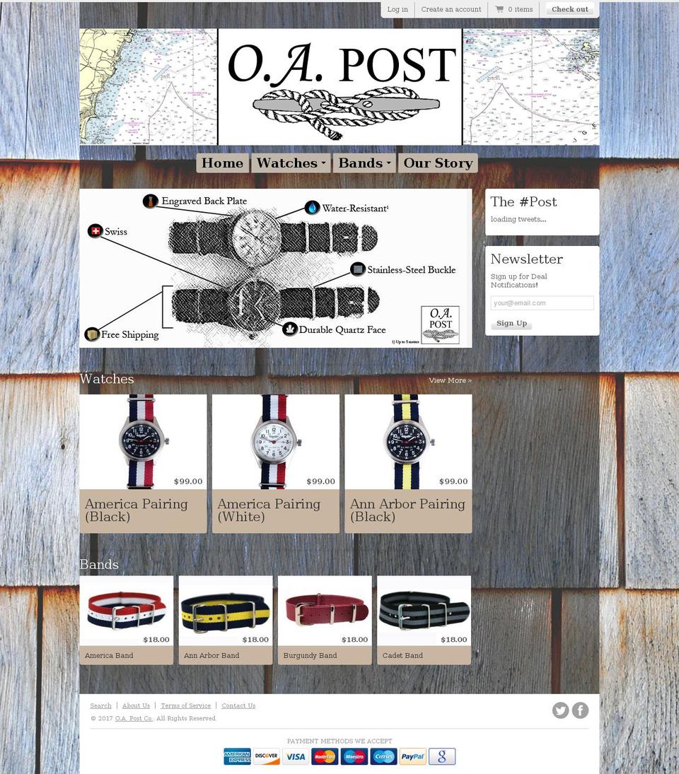 oapostltd.com shopify website screenshot