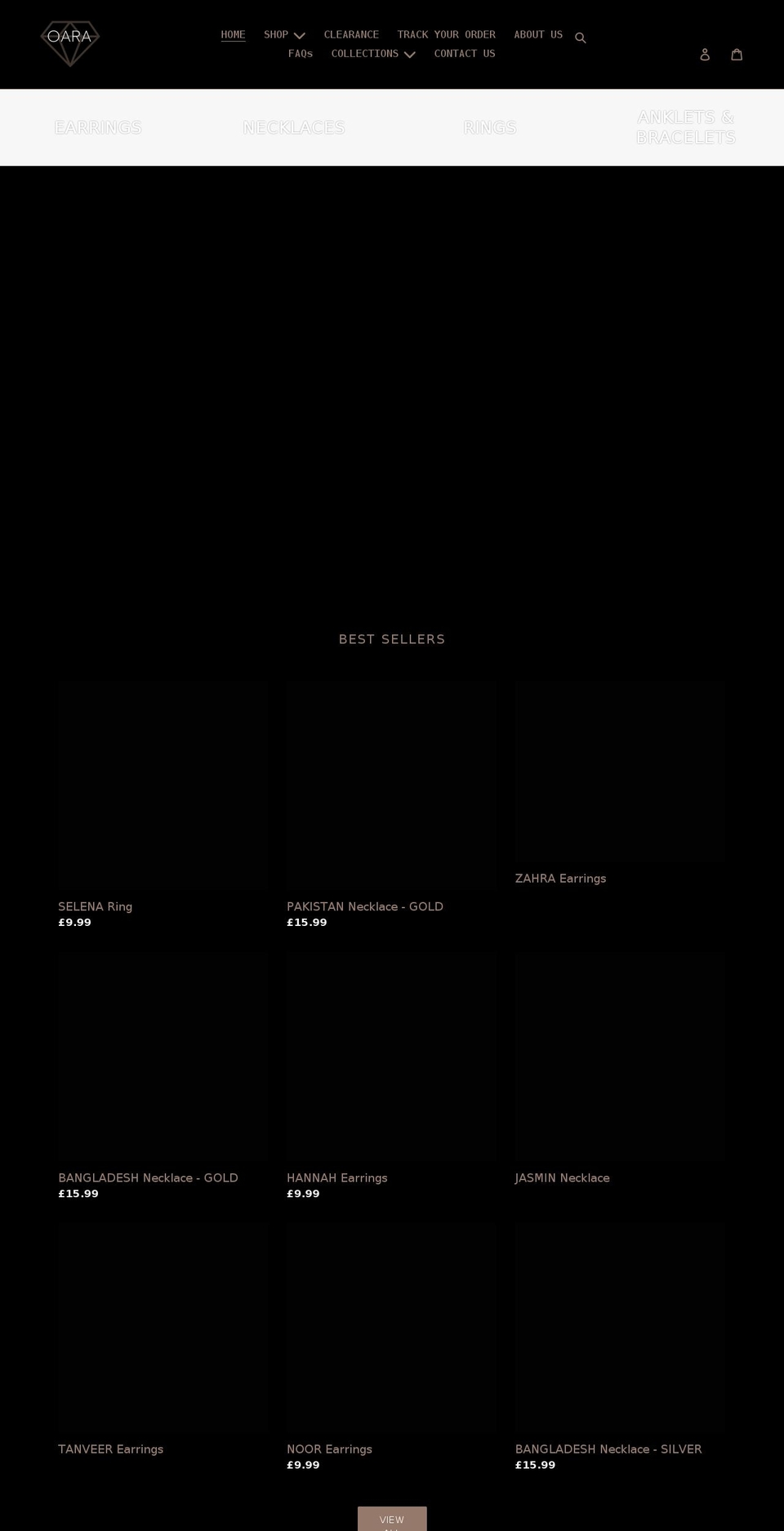 oaraofficial.co.uk shopify website screenshot