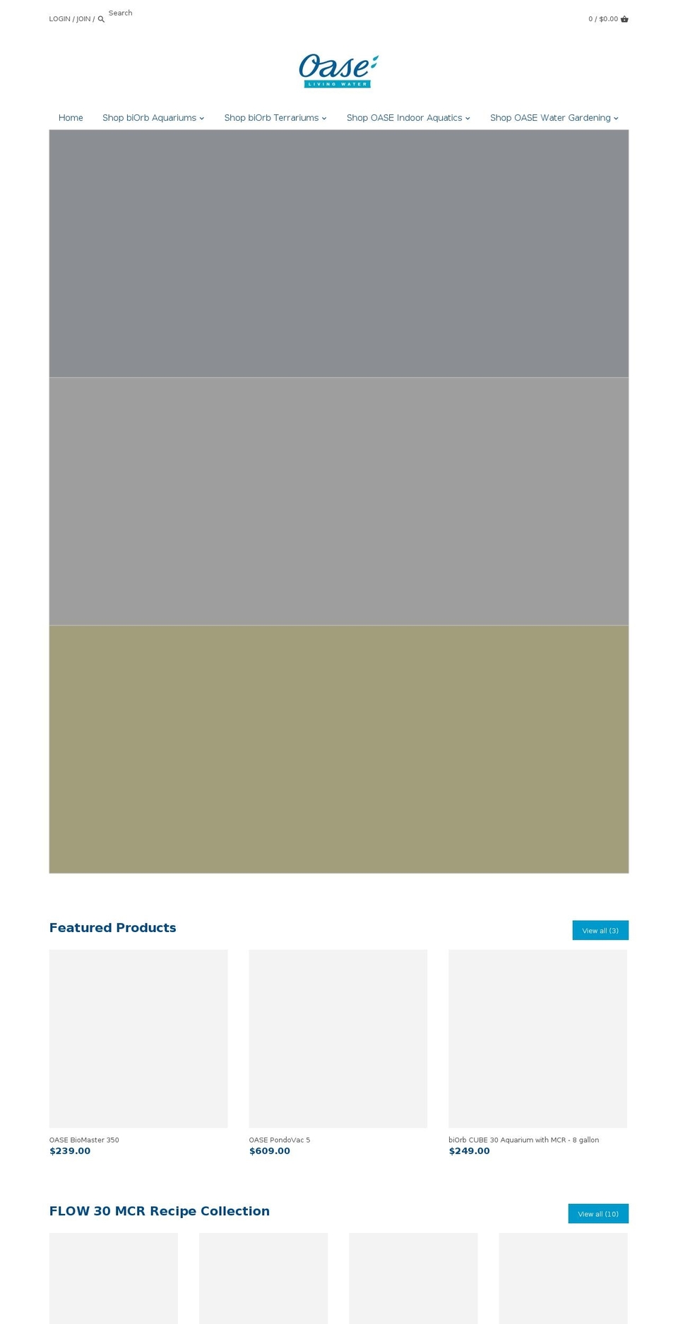 oase-parts.com shopify website screenshot