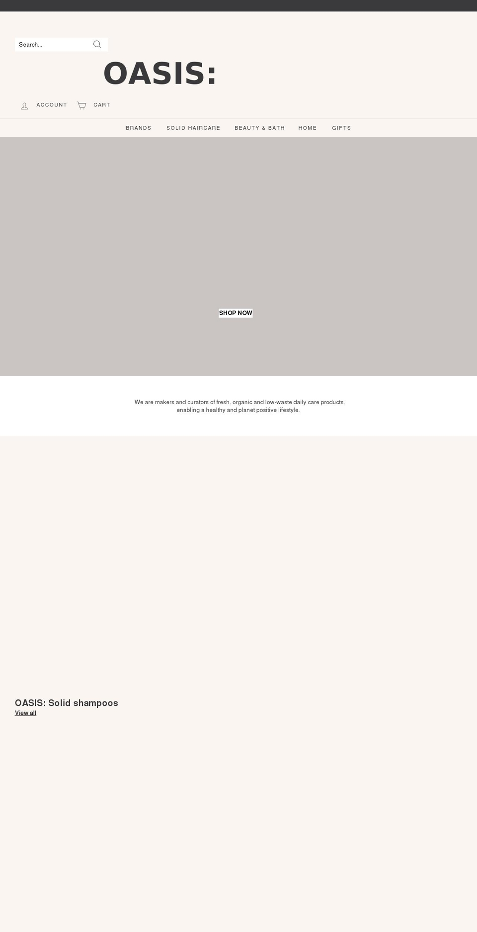 oasis-skin.com — Shopify storefront screenshot