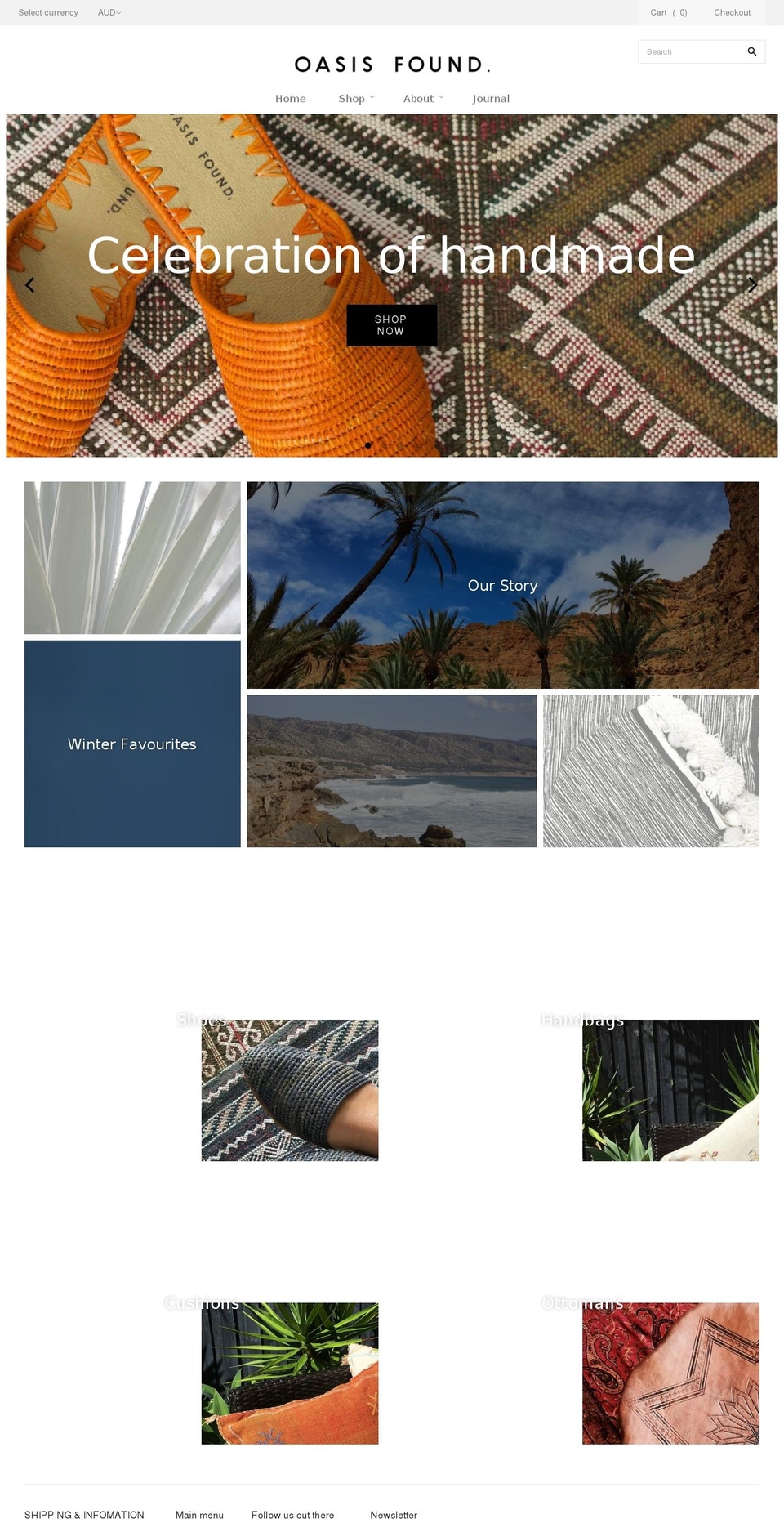 oasisfound.com — Shopify storefront screenshot