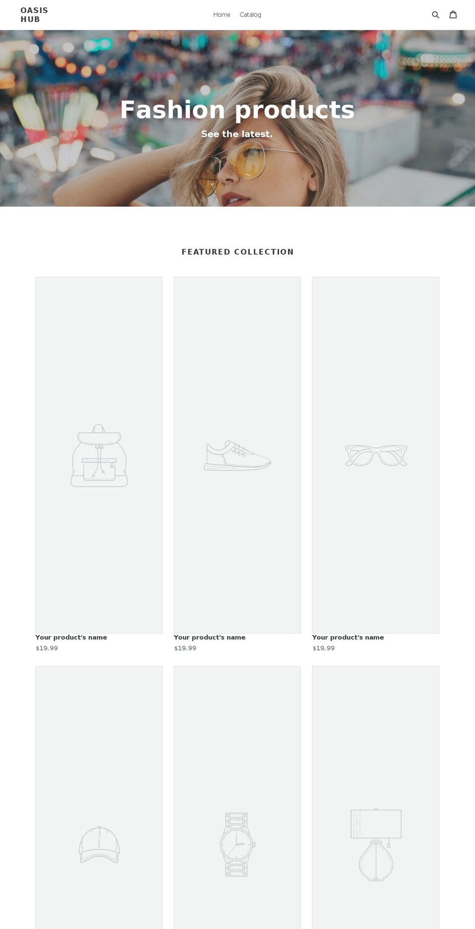 oasishub.com — Shopify storefront screenshot