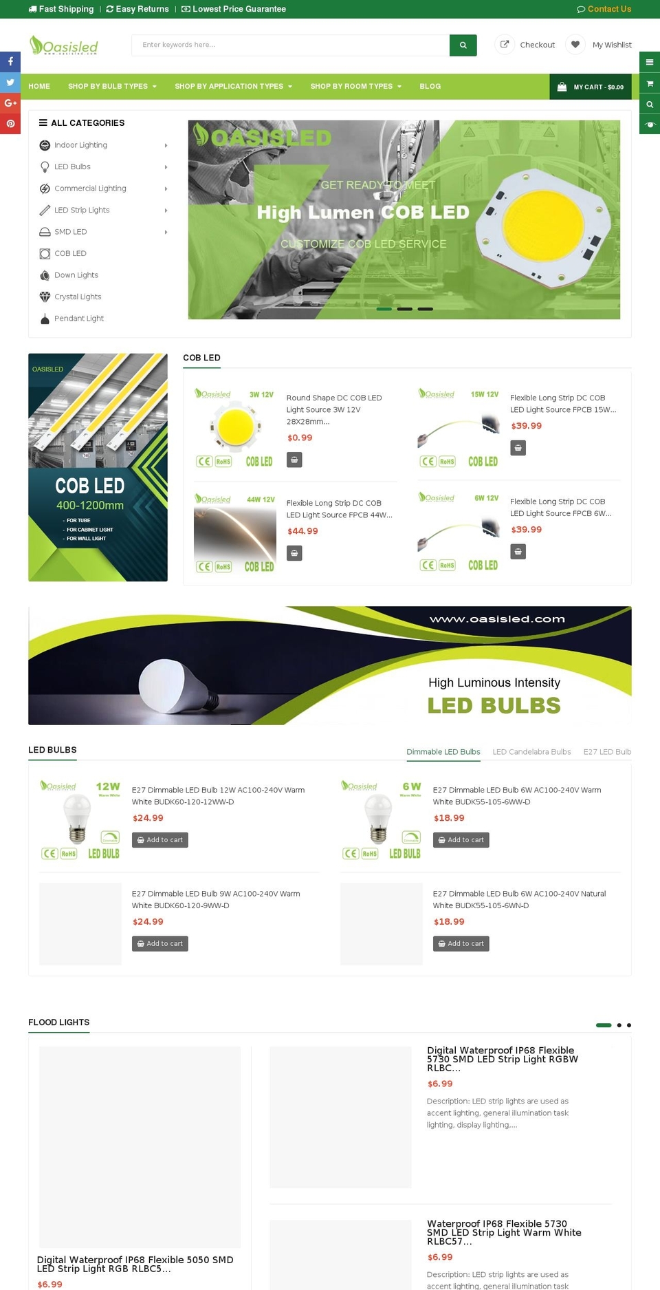 oasisled.com — Shopify storefront screenshot