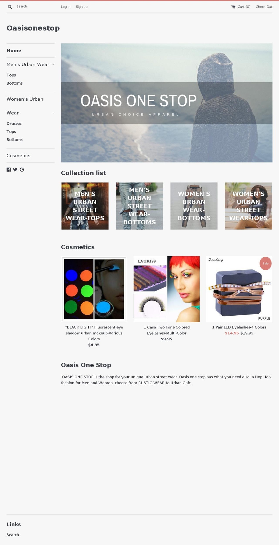 oasisonestop.com — Shopify storefront screenshot