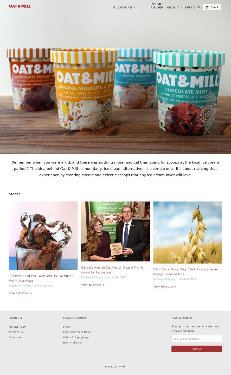 oatandmill.com shopify website screenshot