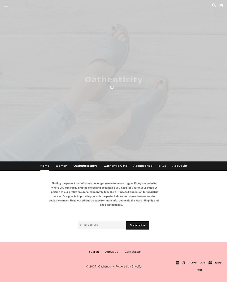 oathenticity.com shopify website screenshot