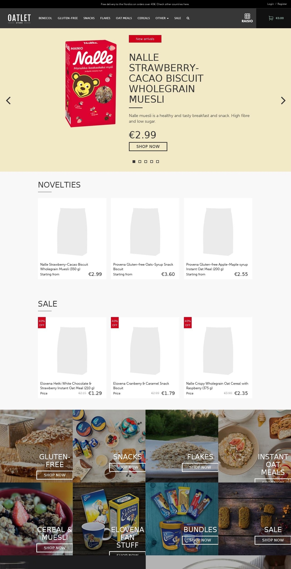 oatlet.com shopify website screenshot