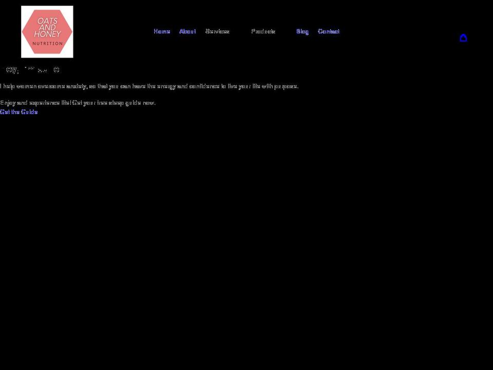 oatsandhoneynutrition.com shopify website screenshot
