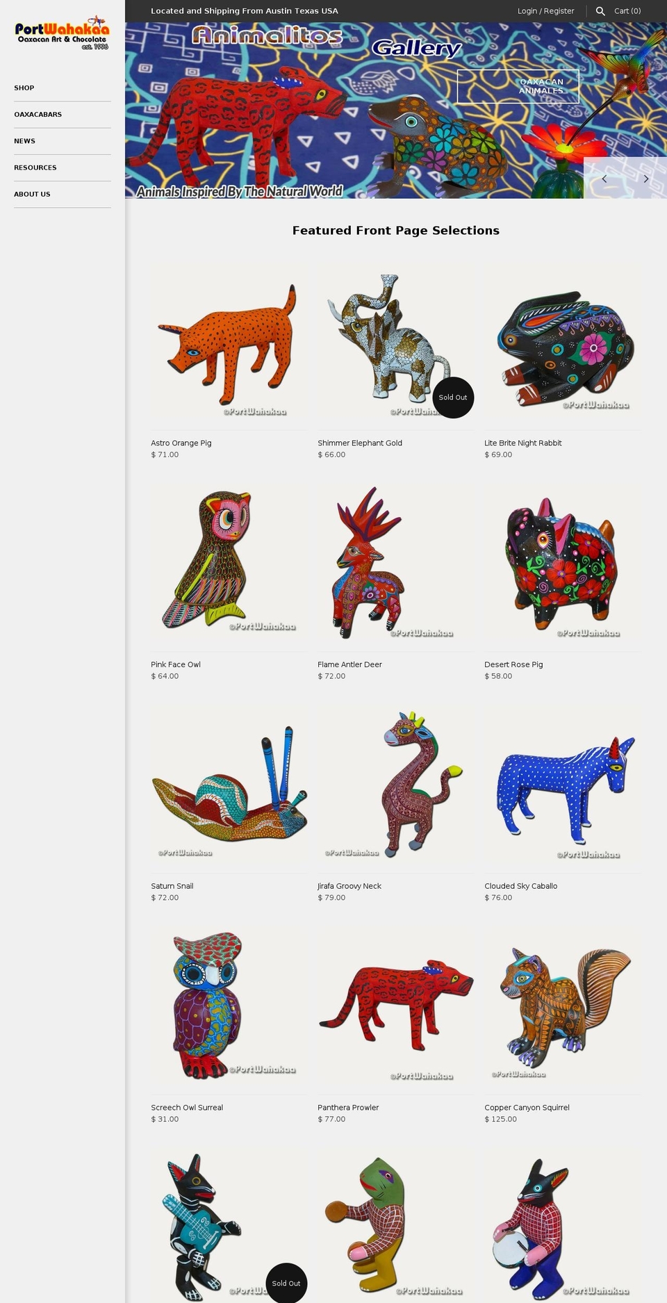 oaxacabar.com — Shopify storefront screenshot