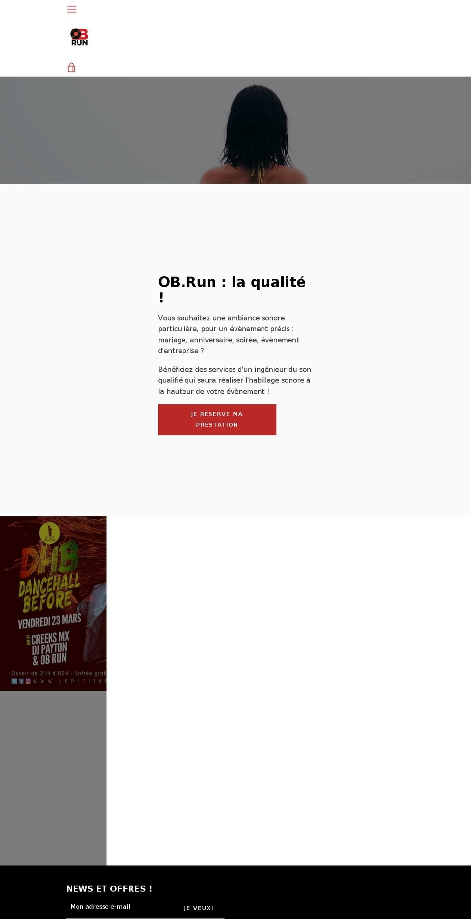 ob.run shopify website screenshot