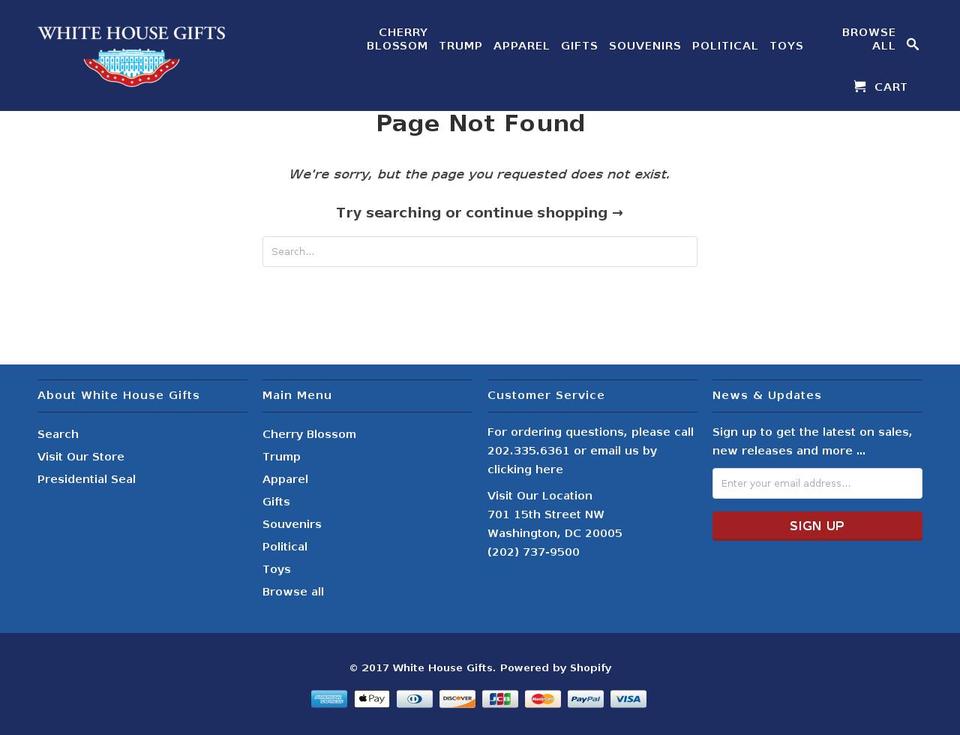 obamainaugural.com shopify website screenshot