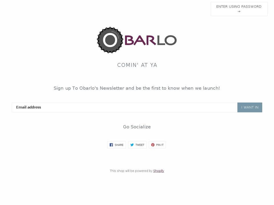 obarlo.com — Shopify storefront screenshot