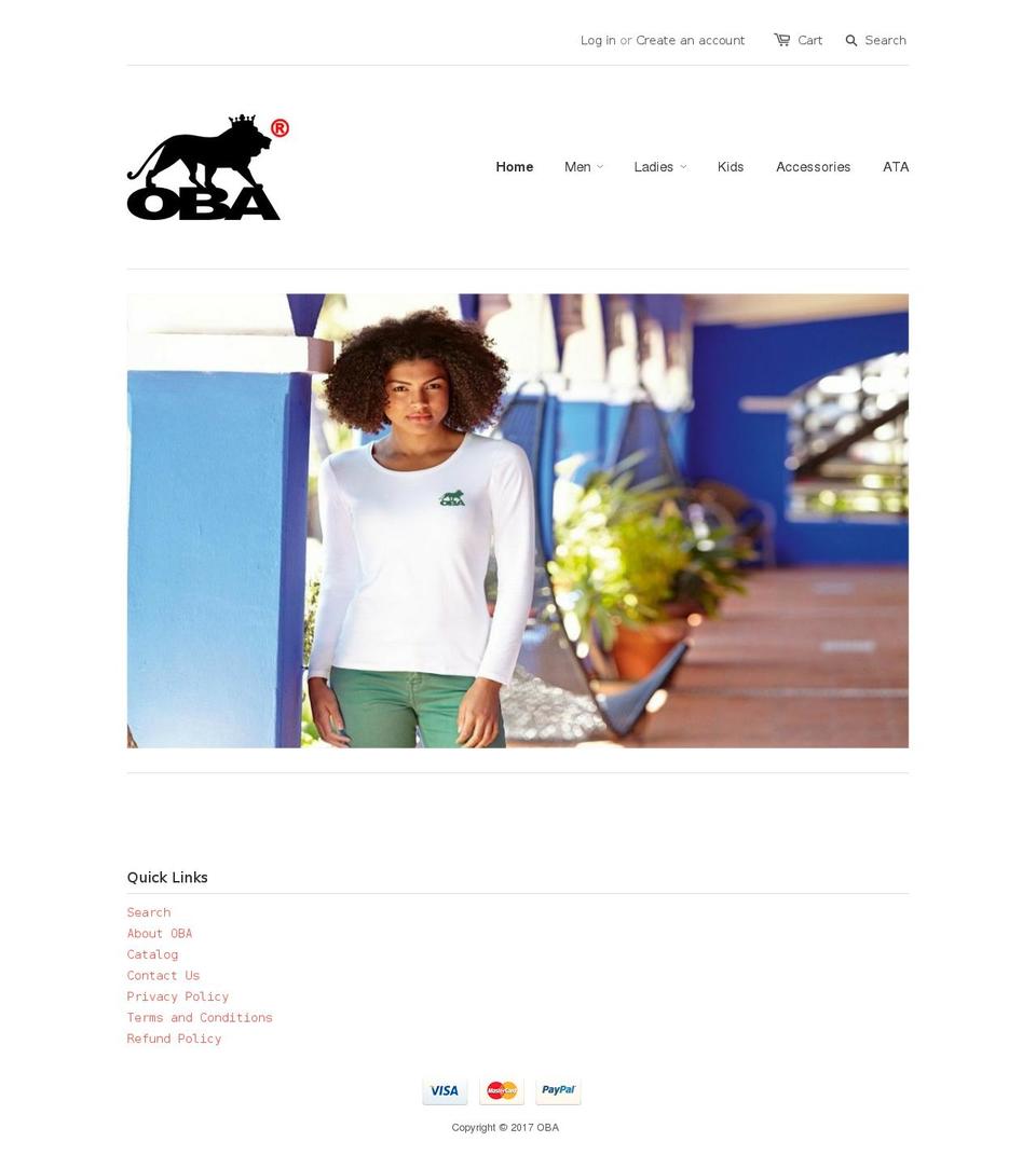 obawear.com shopify website screenshot