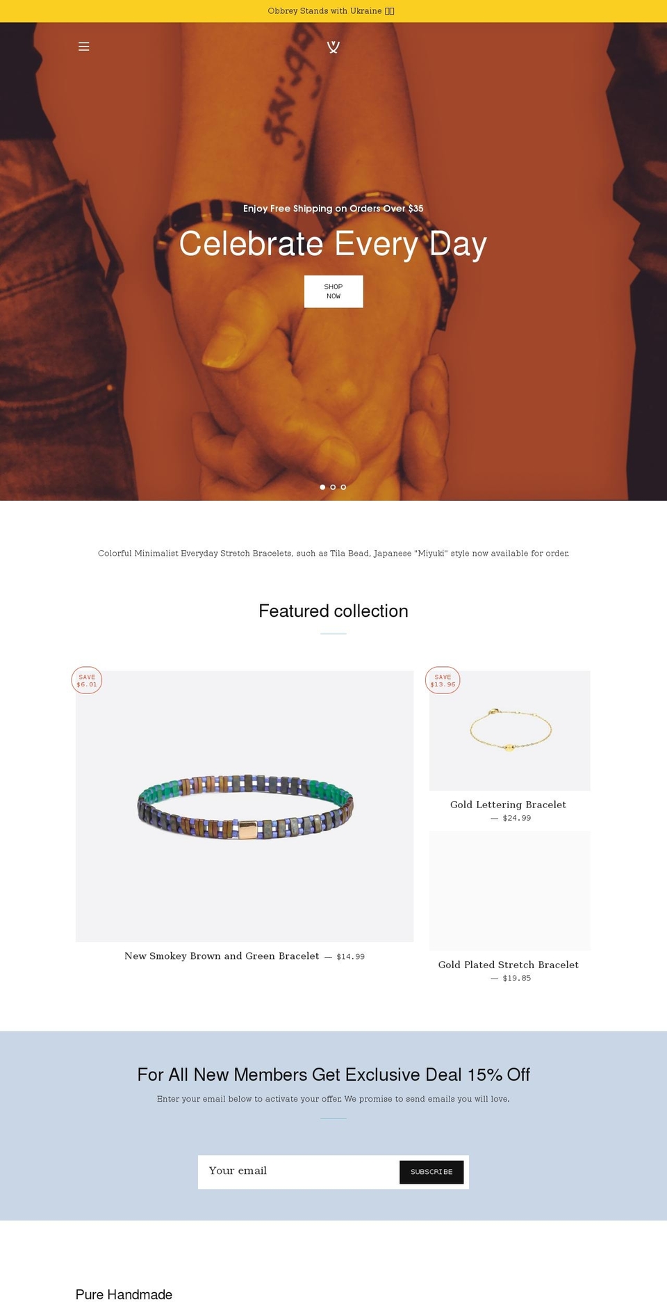 obbrey.com shopify website screenshot